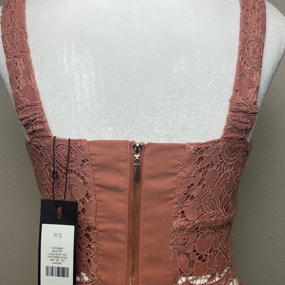 Dynamite Set of 2 Rose Lace layares lined Midi Pencil Skirt Lace Crop Top - Picture 4 of 7